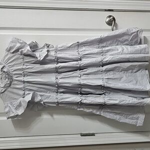 En Saison Ruffled Gray Dress Sz L